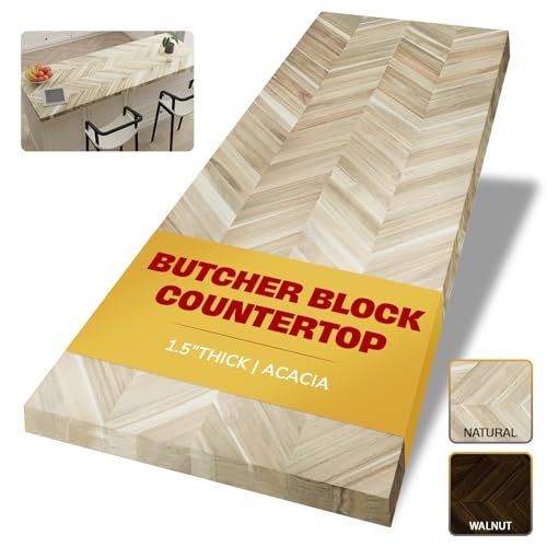 Howizz Chevron Butcher Block Countertop 48 x 30 x 1.5