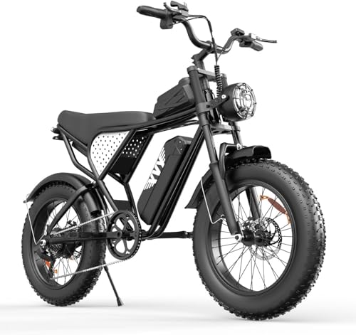 YVY Electric Bike for Adults 1500W Peak 20' Fat Tire All-Terrain E-Bike 70 Miles Electric Dirt Bike 48V 15.6AH Battery Tested to UL 2849 Powered Electric Bicycle