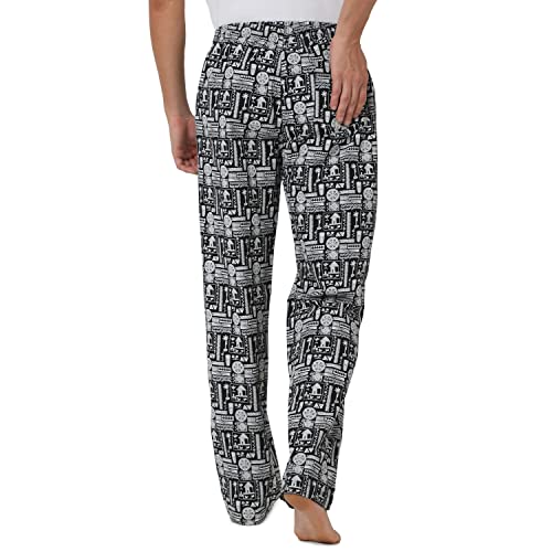 Image of Underjeans Men Black /White Cotton Pyjama