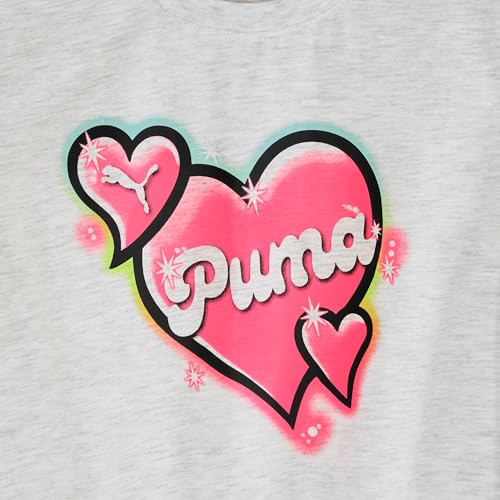 Image of PUMA Girls' Short Sleeve Tee & Legging Set, Logo Graphics, Crewneck