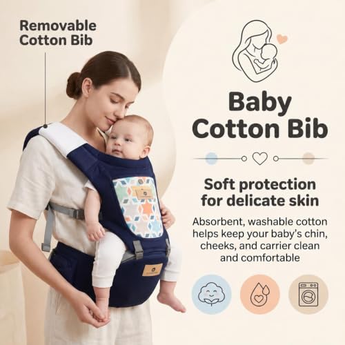 Image of StarAndDaisy 4 in 1 Baby Carrier for 0 to 3 Year with Soft Cushion Hip Seat, Kangaroo Bag for Baby with 2 Storage Pockets, 4 Carry Positions | Baby Carry Bags for Baby