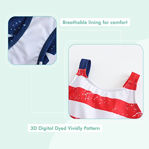 Image of Girls One Piece Swimsuits Halter Bathing Suits Summer Swimwear 3-16 Years