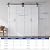 Bifold Barn Door 72" x 84", MDF Bi-Fold Sliding Closet Doors with Hardware Kit Included, Pre-Finished Easy Assembly, Water-Proof PVC Surface & Save Space, H-Frame, 80" Track for 4 Doors,White
