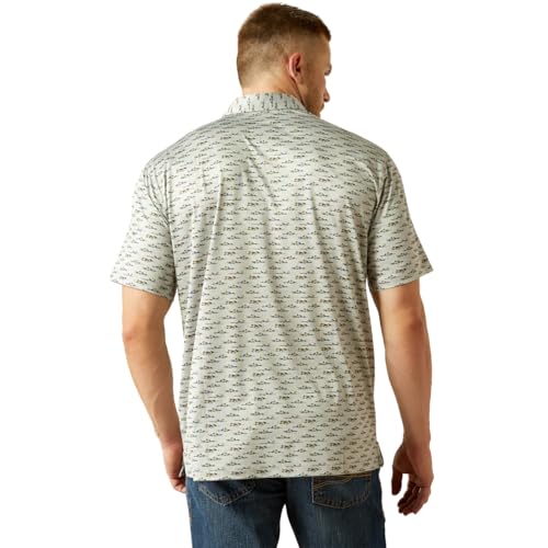 Ariat Mens Aqua Print 2.0 Short Sleeve Polo2