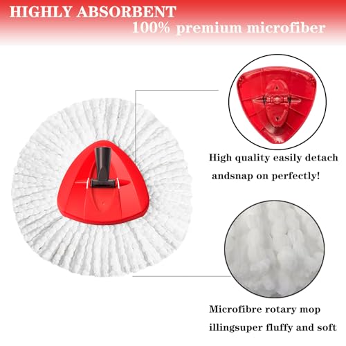 Image of O-Cedar Spin Mop Replacement Head - 4 Refills, 30-58in Handle and Base Combo Set