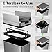 S AFSTAR Motion Sensor Trash Can, 13.2 Gal Slim Kitchen Trash Can with Wing Lids, Infrared Automatic Touchless Waste Bin Stainless Steel Trash Bin for Narrow Space Bathroom Bedroom
