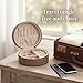 Mele & Co. Passage Round Travel Jewelry Case for Fashion & Travel– Mocha Vegan Leather