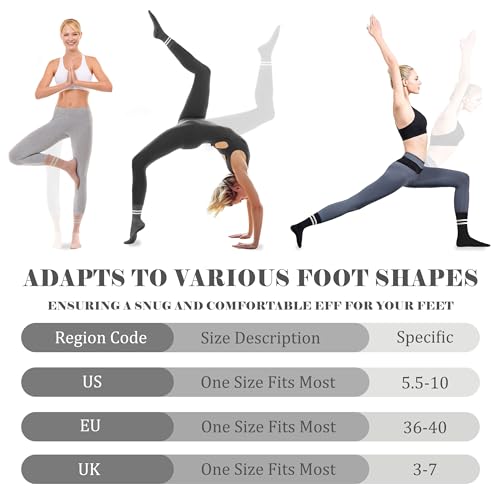 Image of Pilates Socks for Women Non Slip, Cotton Crew Grippy Yoga Socks with Grips for Maternity Hospital Workout, 3 Pairs