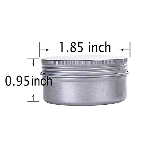 1 Ounce Aluminum Tin Jar Refillable Containers 30Ml Aluminum Screw Lid Round Tin Container Bottle For Cosmetic ,Lip Balm, Cream, 12 Pack. #TOP1