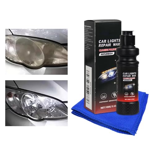 YNPQTDS Kit de Restauración de Faros | Loción Pulidora para Faros de Coche 120 ml | Suministros de Detallado para Cuidado Diario Restauración de Vehículos