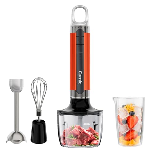 Cordless Immersion Hand Blender with Charging, 4 in 1 Hand B