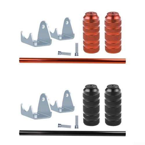 Juego de pedales de aleación de aluminio para bicicletas de montar a horcajadas con diseño ergonómico e integridad estructural de alta resistencia (negro)