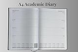 A4 Academic Diary 2026-2027 Week to View Hardback Case Bound - RED - Image 2