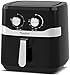 TurboTronic Heißluftfritteuse, 7,5L, schwarz, 1800W, Timer 30 Minuten, Temperatur 50-200°C, Airfryer, Fritteuse ohne Fett, Öl- und Fettfrei