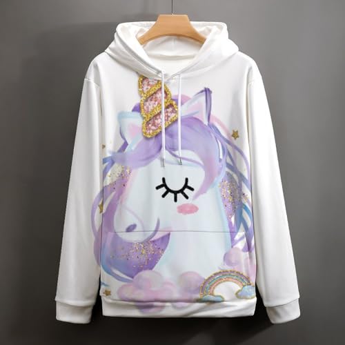 Hoody sweat-shirt licorne pull stylé pour soirée cocooning - 4