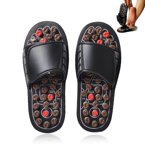 TSWNG Sandalias de acupresión para hombre y mujer, masaje de pies con puntos, zonas reflectantes, pantuflas de acupresión, zapatillas ergonómicas, antideslizantes, para masaje de pies, relajación (44