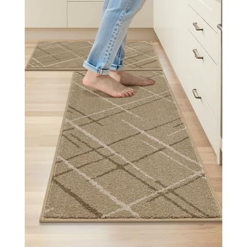 COSY HOMEER Kitchen Mats 2-Pack Non-Slip Runner Rugs