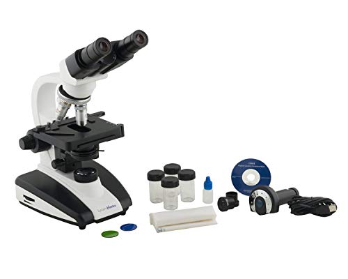 Pearington - AP-M0002 Metal Binocular Stereo Microscope; Science STEM Student Classroom Supplies; LED Illumination; Examinations and Laboratory applicants, 40X - 2500X Magnification