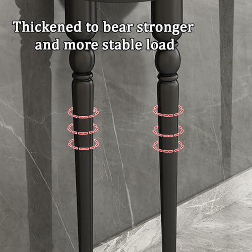 Mesa recibidor de pasillo de 100 cm con patas de columna para espacios pequeños 6