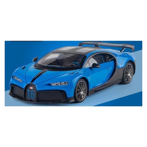 Coche en miniatura Chiron 1:18 de aleación azul para vitrina 2