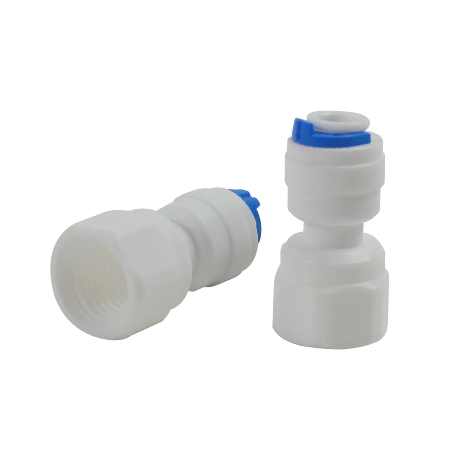 LEOTNNDQ Female Adapter 1/4 Inch Thread to 1/4 Inch Quick Fitting Connector for Water Filters and Reverse Osmosis RO Systems - 2 PACK