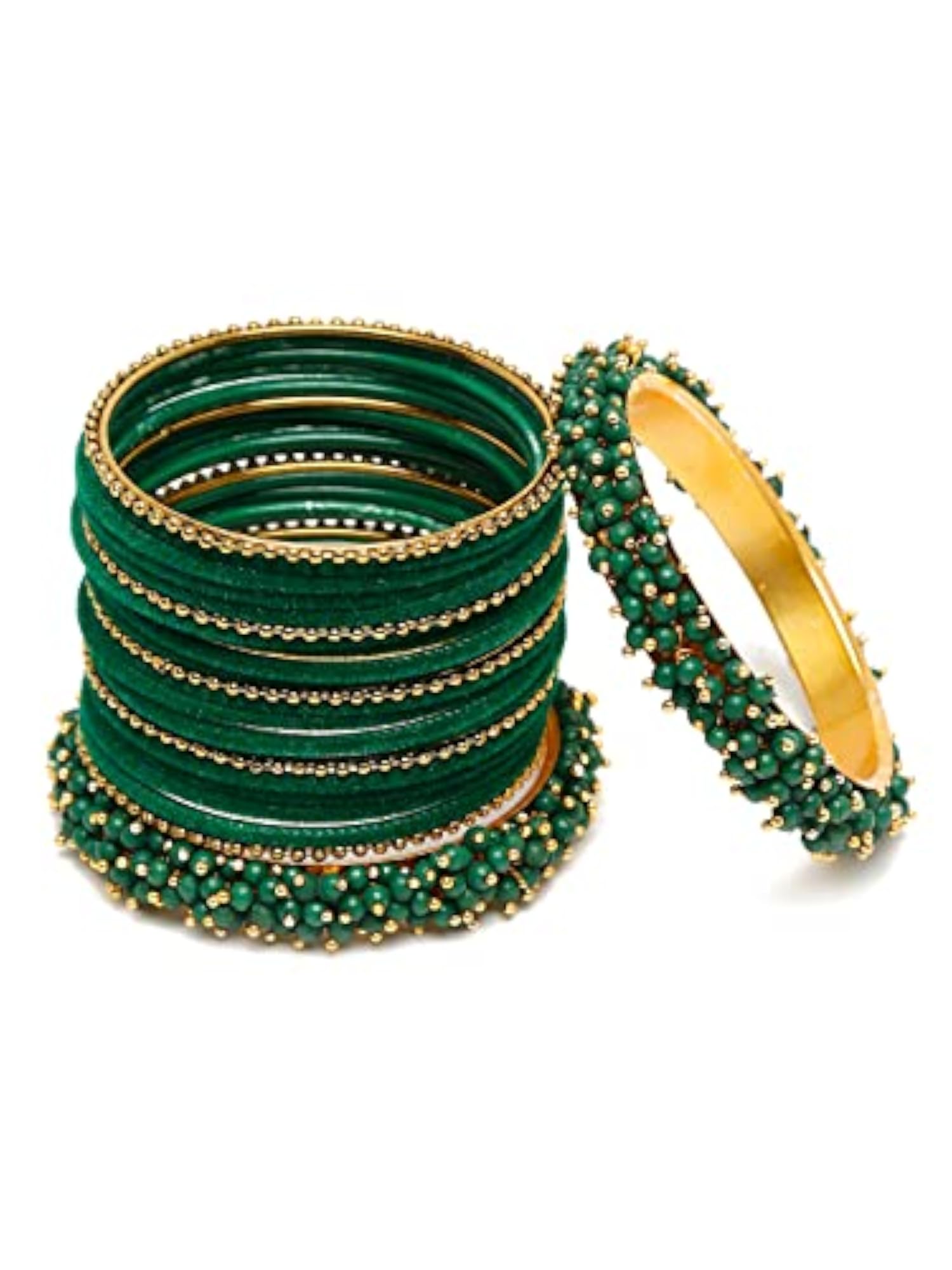 Plated Traditional Bangle Set of 23 (12998b_2.6)