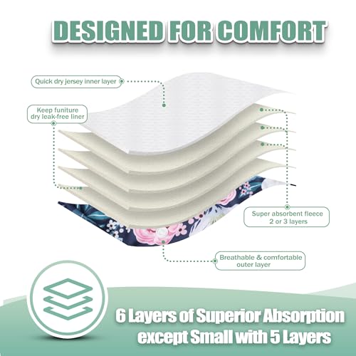 image for wegreeco Washable Reusable Premium Dog Diapers,Pack of 3,Small Dog Pup