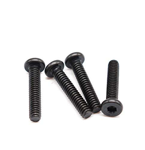 10-Pack Black 1/4x2-1/4" Countersunk Rivet Socket Cap Connecting Bolts Cap Nuts Assortment Kit for Furniture Connecting
