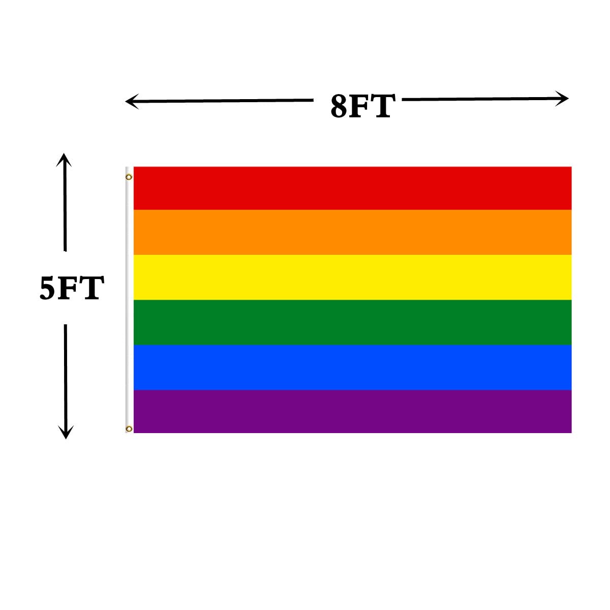 Drapeau Arc-en-ciel Version Huit Bandes Peintes Avec Brosse Sur Fond Blanc. Concept De Droits Lgbt Affiche Des Orades Modernes Image272765344