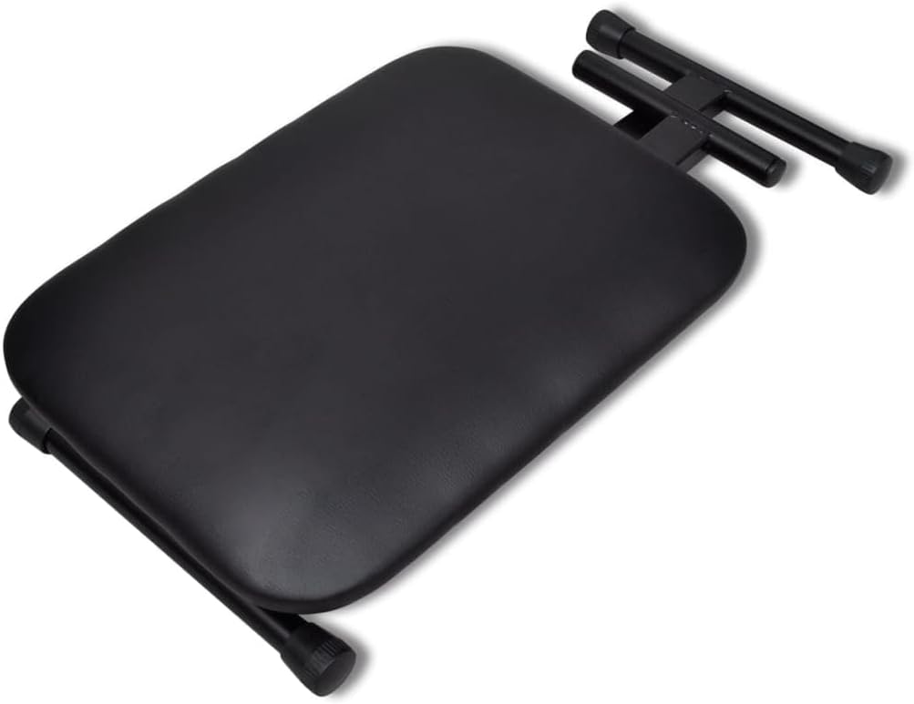 vidaXL Keyboard Stand and Stool Set Adjustable Height Piano Bench Padded Seat