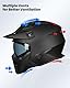 ILM Helm Motorrad Integralhelm Motocross Herren Damen Vintage Retro mit Visier ECE Model 726X,Schwarz Matt,M