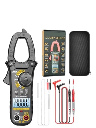 CM84 Pinza Amperimétrica Multímetro 4000 Cuenta DC/AC Voltaje Corriente Tester Capacitor NCV Ohm Herramientas de Prueba (CM84 Negro) miniatura 1