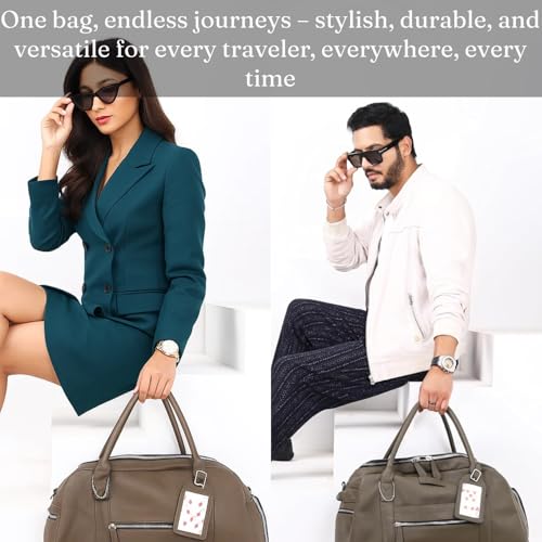 Premium Full-Grained Leather Charcoal Grey Duffel Bag | Unisex Travel Bag | Workout, weekend, or overnight duffle bag | Ideal gift for birthdays, weddings, housewarmings, and for men and women4