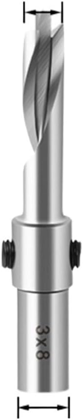 Countersink Drill Bit with Adjustable Depth Stop Chamfering Counterbore Drilling for Wood Plastic 10MM Shank(5pcs 3mm drills)