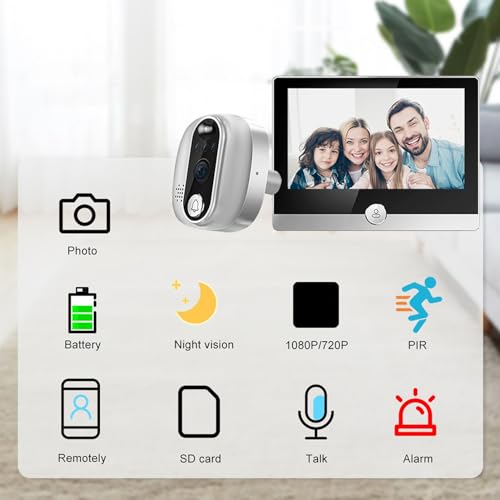 Dpofirs DPOFIRSBI0G3V9MG1 Peephole Camera , 1080P 4.3In Hd 2 Way Peep Hole Cameras For Front Door thumb #4