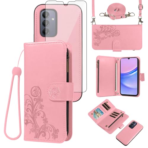 Protection Samsung Galaxy A15 anti-chute portefeuille amovible 5G