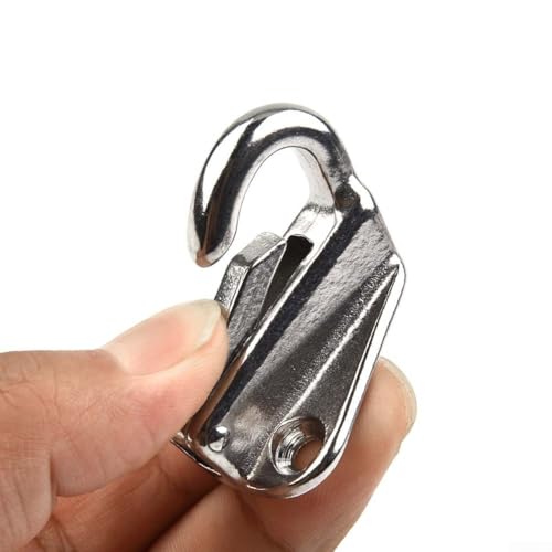 Struttura in acciaio inox: realizzati in acciaio inossidabile 316 di grado marino, questi ganci a molla sono progettati per resistere a condizioni climatiche difficili e resistere alla ruggine.