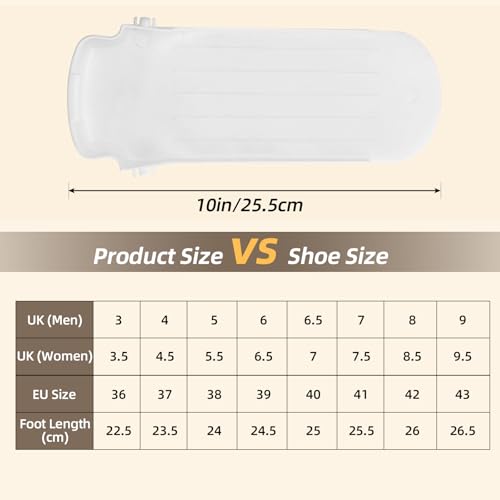 Homtone 20 Stück Schuhstapler, Schuhorganizer Platzsparend, 4 HöHenverstellbar PP Schuhtrenner, Doppelschicht rutschfest Schuhhalter, Schuhstapler Set Fuer Schrank (Weiß)