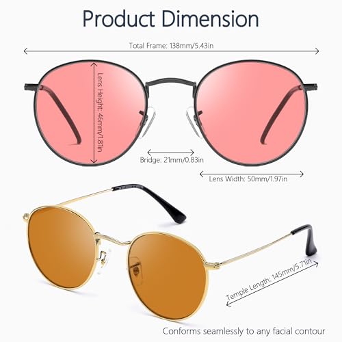 Image of Fluorescent-41 Pink Tinted Blue Light Blocking Glasses for Migraine, Light Sensitivity, Photophobia JF5002