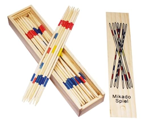 PARENCE.- Mikado-Spiel aus Holz – Klassisches Brettspiel für Kinder und Erwachsene – Bunte Stäbchen in Holzkiste – Geschicklichkeit und Konzentration ideal für Familie, Reisen und Geschenke PARENCE.- Mikado-Spiel aus Holz – Klassisches Brettspiel für Kinder und Erwachsene – Bunte Stäbchen in Holzkiste – Geschicklichkeit und Konzentration ideal für Familie, Reisen und Geschenke
