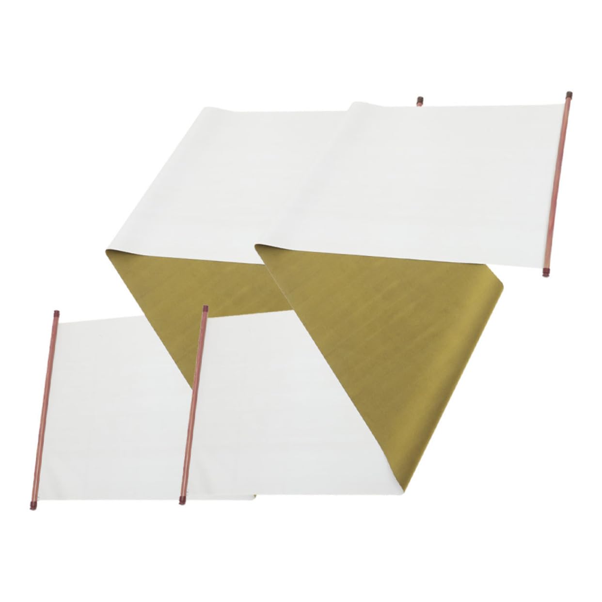 HEATSHAKING Chinesisches Kalligrafie Wasserschreibtuch aus Weißem Flanell und PP 2 Stück mit Leerem Rollen Design 2 Meter für Künstlerische Werke und Kalligrafieprojekte