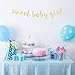 LINGTEER Sweet Baby Girl Gold Glitter Bunting Banner Perfect for Baby Girl Shower First Birthday Party Decorations.