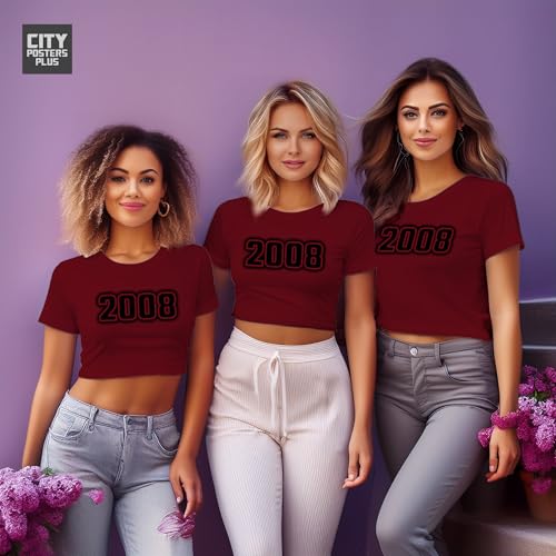 Crop top bordeaux Y2K coupe ajustée de qualité supérieure - 5