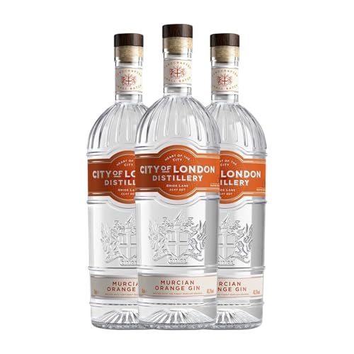 Ginebra City of London Rhubarb & Rose Gin 70 cl (Caja de 3 Botellas de 70 cl)