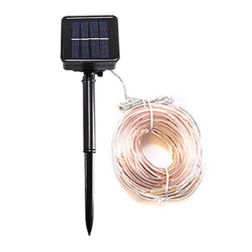 Ajcoflt 10 M Corda Solar Corda Luz Decoração Do Jardim Ao Ar Livre À Prova D 'Água Corda Corda Lâmp