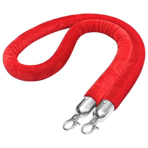 Vopese Kordel für Personenleitsystem Rot und Silbern Samt Zaunzubehör 51167