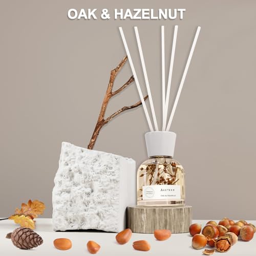 Oak-and-Hazelnut-Reed-Diffuser-Set-100ml-Cedar-Essential-Oil-Woody-Scent-Home-Fragrance-with-6pcs-Fiber-Sticks-Aromatherapy-Scented-Gifts-for-Bedroom-Bathroom-Office-Shelf-Decor Oak and Hazelnut Reed Diffuser Set 100ml Cedar Essential Oil Woody Scent Home Fragrance with 6pcs Fiber Sticks Aromatherapy Scented Gifts for Bedroom Bathroom Office Shelf Decor