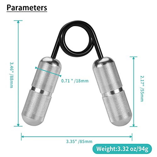 Cheetop Handheld Metal Fidget Toys, Help Relieve Stress Anxiety, Mini Finger Grip Strengthener, Hand Wrist Grip Strength Rehabilitation Trainer, Relief Muscle Stiffness (Silver) #TOP1