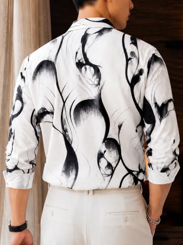 Image of Noble Monk Men's Full Sleeve Shirt | Casual Formal Button Down Top | Regular Fit Stylish Wear | Comfortable Everyday Apparel