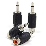 Ancable-Ancable-4-Pack-35mm-18inch-TS-Mono-Male-to-RCA-Female-Adapter-Connector-Coupler